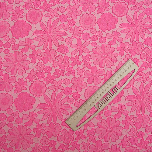 Изображение Жаккард, вискоза, розовые цветы