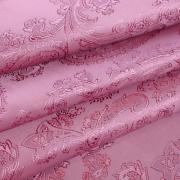Изображение Подкладочная ткань розовая, жаккард, огурцы