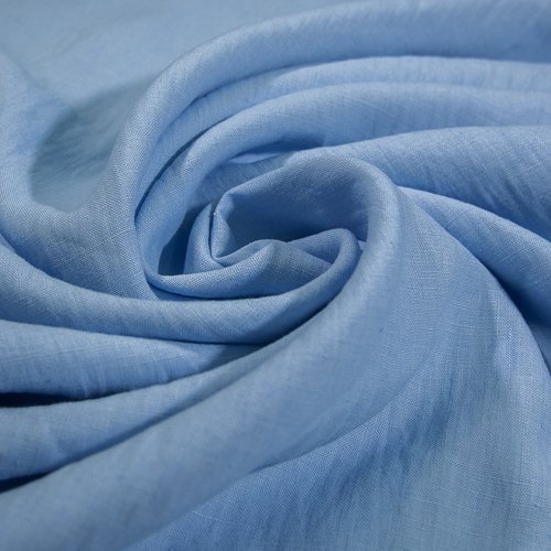 Изображение Лен плотный однотонный, пастельно-голубой