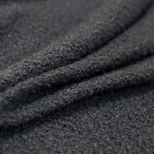 Изображение Букле пальтовое шерстяное черное классическое