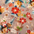 Изображение Шелк стрейч, цветы на серо-бежевом, дизайн PIERRE CARDIN