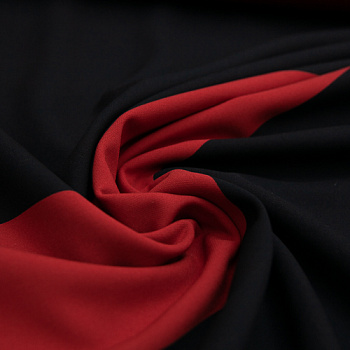 Изображение Костюмная ткань, однотонная красная, вискоза