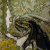 Изображение Жоржет с вискозой, орнамент в зеленых тонах