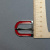 Изображение Пряжка классическая металлическая, красного цвета, 3.2 см