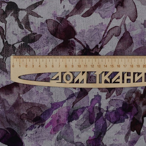 Изображение Плательная ткань, акварельные цветы, фиолетовый