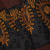 Изображение Тесьма декоративная с вышивкой, черный, оранжевый