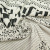 Изображение Трикотаж плотный купон стрейч белый, вискоза, орнамент пирамиды
