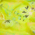 Изображение Шелк шифон натуральный желтый, цветы графика