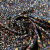 Изображение Плательная ткань, вискоза, мелкие цветочки на черном, полосы