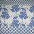 Изображение Жаккард хлопковый горох и цветы, синий белый
