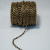 Изображение Цепь декоративная панцирного плетения, с бусинами, 8 мм, золотого цвета