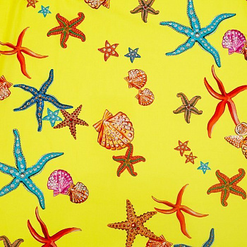 Изображение Хлопок морские звезды и ракушки, дизайн VERSACE