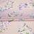 Изображение Натуральный шелк шифон, пастельно-розовый, цветочные огурцы, дизайн PIERRE CARDIN