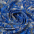 Изображение Шелк синий завитки, огурцы, дизайн ETRO