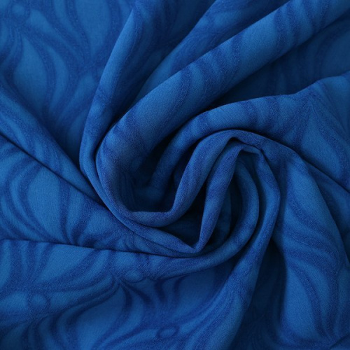 Изображение Марлевка жаккард, муслин, волны, синий, дизайн ARMANI