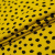 Изображение Плательная ткань в горошек, желтый, черный