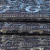 Изображение Курточная стежка водоотталкивающая, полоски, буквы, серебро, черный