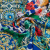Изображение Шифон купон, синий горох, крупные цветы balletcheena, дизайн D&G