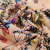 Изображение Крепдешин из натурального шелка купон, дизайн цветы