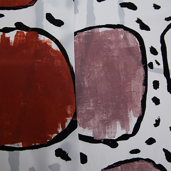 Изображение Шелк абстракция на белом, вискоза, два цвета