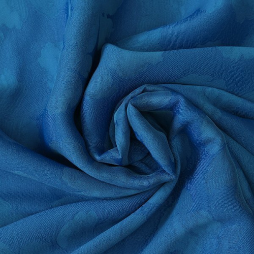 Изображение Марлевка жаккард цветы, синий, дизайн ARMANI