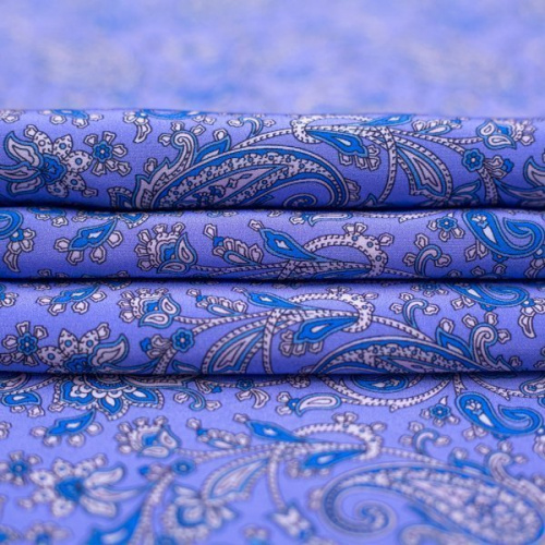 Изображение Шелк турецкие огурцы, синий, дизайн PIERRE CARDIN