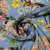 Изображение Шелк стрейч, лилии на голубом