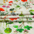 Изображение Шифон стрейч, вискоза, молочный, луговый цветы