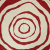 Изображение Трикотаж стрейч белый, вискоза с эластаном, красные концентрические окружности