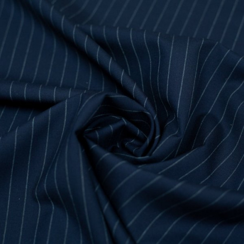Изображение Костюмная ткань Giuseppe Botto, полоса, темно-синий