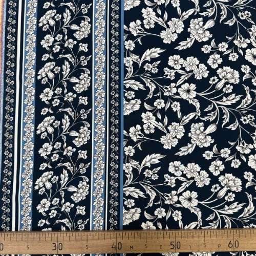 Изображение Плательная ткань кайма, цветы, дизайн BLUMARINE