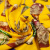 Изображение Трикотаж стрейч желтый, вискоза с эластаном, кубки и бокалы