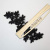 Изображение Пришивная аппликация с бусинами, бисером и пайетками, черная ветка и цветы