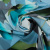 Изображение Крепдешин шелковый натуральный стрейч, тропическая листва, дизайн BYBLOS