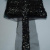 Изображение Тесьма на сетке с бисером, бусинами и стеклярусом черного цвета