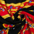 Изображение Трикотаж купон черно-красный, дизайн античный