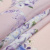 Изображение Натуральный шелк шифон, пастельно-розовый, цветочные огурцы, дизайн PIERRE CARDIN