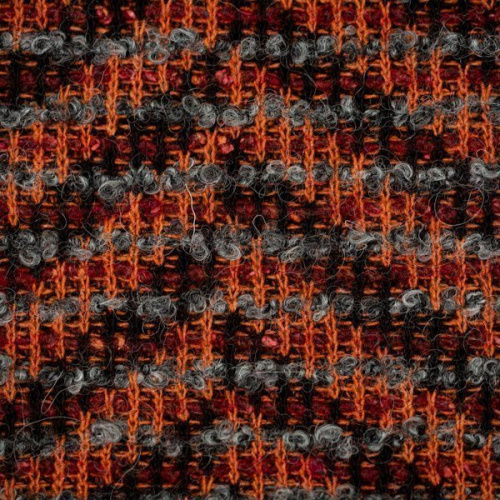 Изображение Трикотаж вязаный, зигзаг, серый, оранжевый, терракотовый