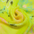 Изображение Шелк шифон натуральный желтый, цветы графика