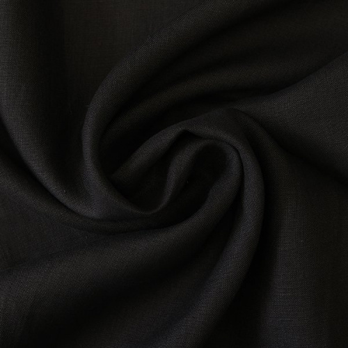 Изображение Лен однотонный, черно-коричневый