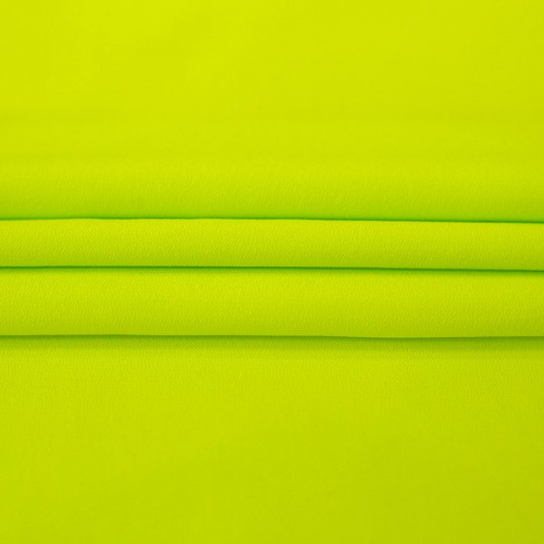 Изображение Креп жоржет шелковый с вискозой, желтый неон