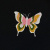 Изображение Хлопок стрейч черный с бабочками