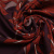 Изображение Трикотаж плотный стрейч пастельно-розовый, вискоза, крупный бордовый горох, красные цветы