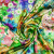 Изображение Атласный шелк натуральный стрейч, яркий цветочный луг