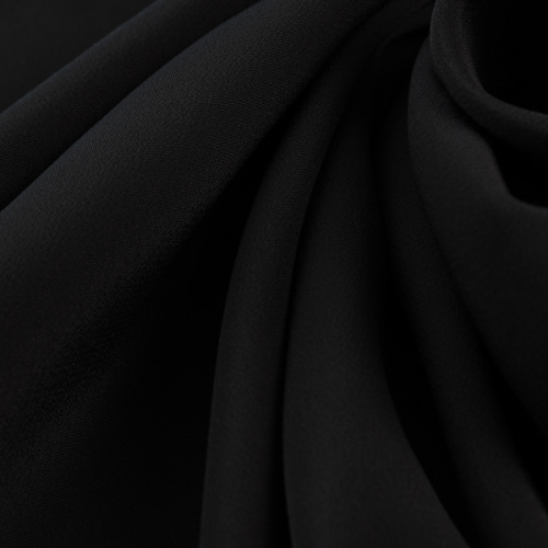 Изображение Плательная ткань вискоза с шелком, черная