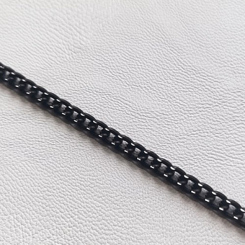 Цепь декоративная панцирного плетения, металл, 5 мм, черный