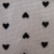 Изображение Сетка стрейч флок, сердечки, черная