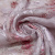 Изображение Шелковый шифон деворе, цветы на пыльно-розовом