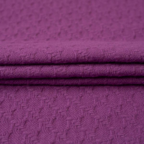 Изображение Костюмная шерсть с кашемиром, фактурная, фиолетовый