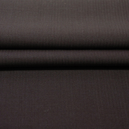 Изображение Костюмная ткань темно-коричневая, шерсть, стретч